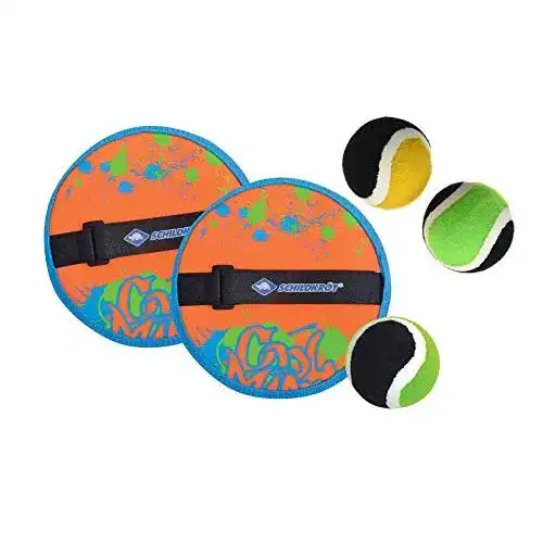 Klettballspiel Schildkröt Funsports Schildkröt Neopren Klettball Set, 2 Neopren Handfänger mit weitenverstellbarer Handschlaufe