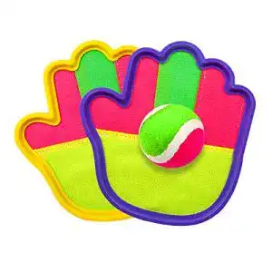 Klettballspiel STOBOK 1 Set Fangballspiel Ballspiel Klett Wurfspiel Set mit 1 Paddles und 1 Ball