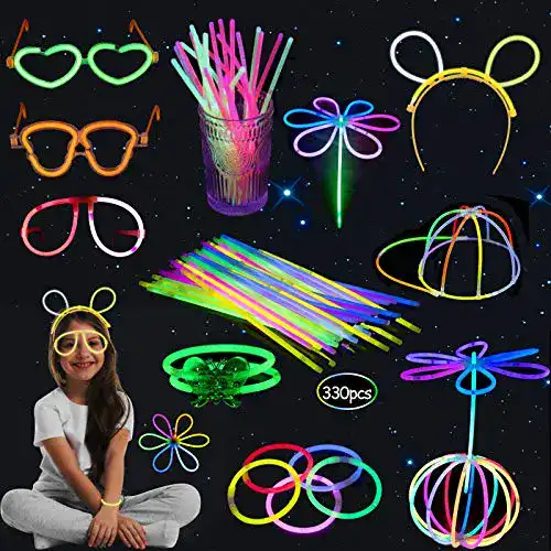 Knicklichter Sinwind Party Set, 330 Stück Farbmix Leuchten