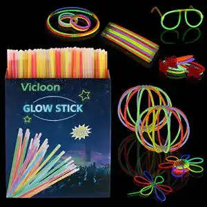 Knicklichter Vicloon , 100 Stücke 5-Farbmix Leuchtstäbe