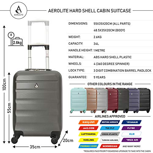 Kofferset 2-teilig Aerolite 2 Teilig Leichtgewicht ABS Hartschale