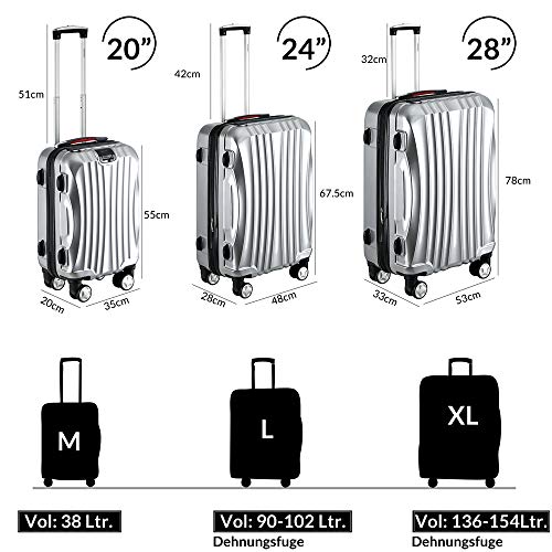 Kofferset 2-teilig Monzana ® 2er Set Koffer Boardcase M