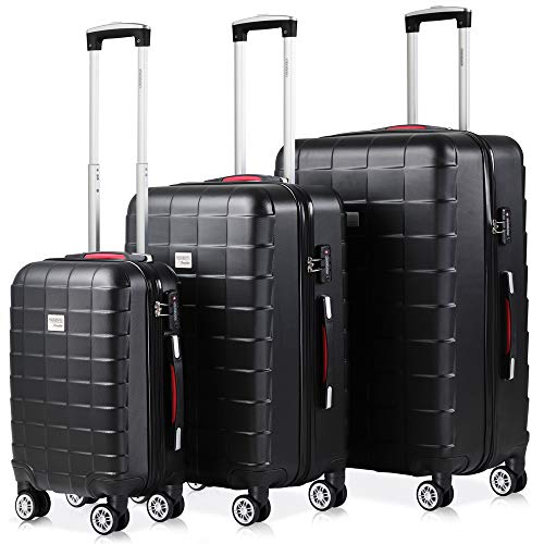 Die beste kofferset 3 teilig monzana exopack 3er set koffer schwarz Bestsleller kaufen