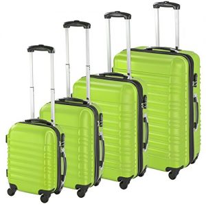 4-piece suitcase set TecTake 4-piece ABS hard shell suitcase set