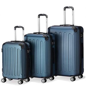 Suitcase set hard shell Flexot 2045 3-piece travel case set - color blue