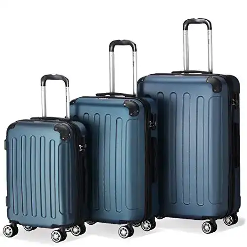 Kofferset Hartschale Flexot 2045 3er Reisekoffer Set – Farbe Blau
