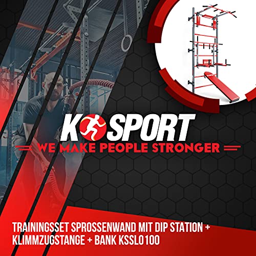 Kraftstation K-Sport : Trainingsset Sprossenwand+Dip Station