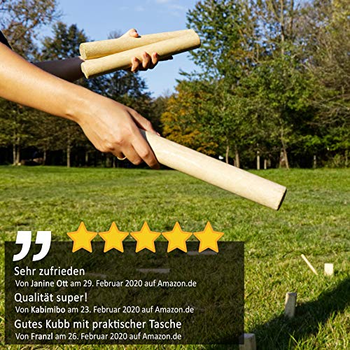 Kubb PHIBER-SPORTS Wikinger Spiel aus Holz in Premium Qualität