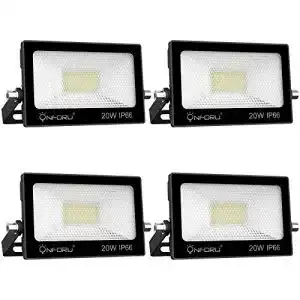 LED-Außenstrahler Onforu 4er 20W LED Strahler Außen, Superhell