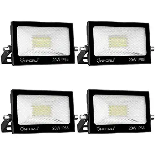 LED-Außenstrahler Onforu 4er 20W LED Strahler Außen, Superhell