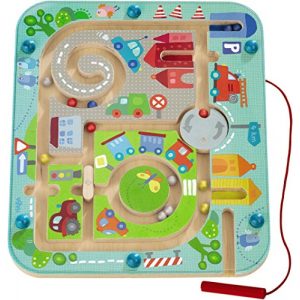 Lernspielzeug ab 2 Jahre HABA 301056 – Magnetspiel Stadtlabyrinth