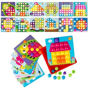 Lernspielzeug ab 2 Jahre LVHERO Mosaik Steckspiel für Kinder