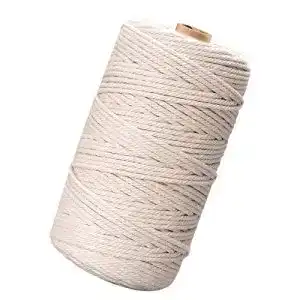 Makramee-Garn TENSUN 3mm x 200m Baumwolle Garn Naturlich