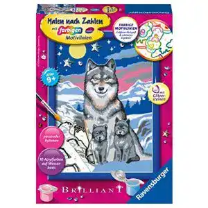 Malen nach Zahlen Ravensburger 27784 – Süße Wolfsfamilie