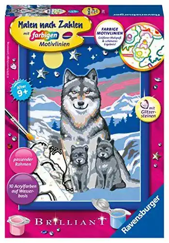 Malen nach Zahlen Ravensburger 27784 – Süße Wolfsfamilie