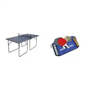 Mini-Tischtennisplatte JOOLA Tischtennisplatte Midsize, 168 x 84 x 76 cm & Tischtennis-Set Family