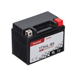 Motorrad-Batterie Accurat Motorradbatterie YTX4L-BS 5Ah 55A