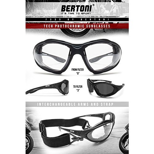 Motorradbrillen BERTONI Photochrome Motorradbrille Schutzbrille
