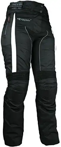 Motorradhose HEYBERRY Damen sportlich Textil Schwarz Weiß