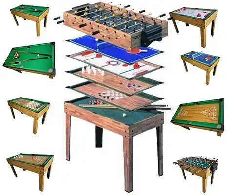 Multifunktionsspieltisch Mendler Tischfußball Billard Hockey 9in1