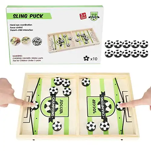 Musikmatte joylink Hockey Brettspiel, Fast Sling Puck Game 2-Spieler