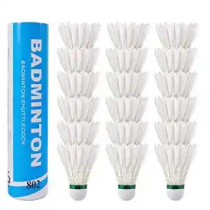 NaturfederbÃ¤lle Fostoy 18 Stück Gänsefeder Badminton Federbälle, Badminton Bälle, Naturfederbälle Federball