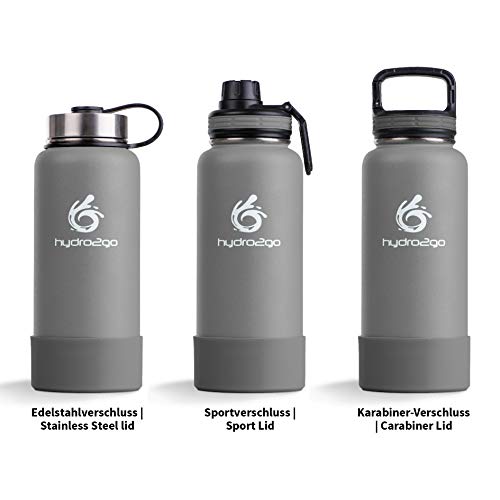 Outdoor-Thermoskanne hydro2go ® Edelstahl Trinkflasche 1l