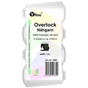 Overlockgarn Yline 4 Stück Spulen Overlock – Nähgarn, weiß