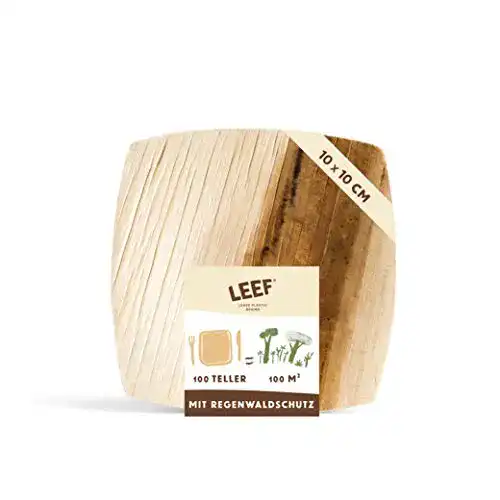 Palmblatt-Teller Leef ® Palmblatt Geschirr, quadratisch, 10cm