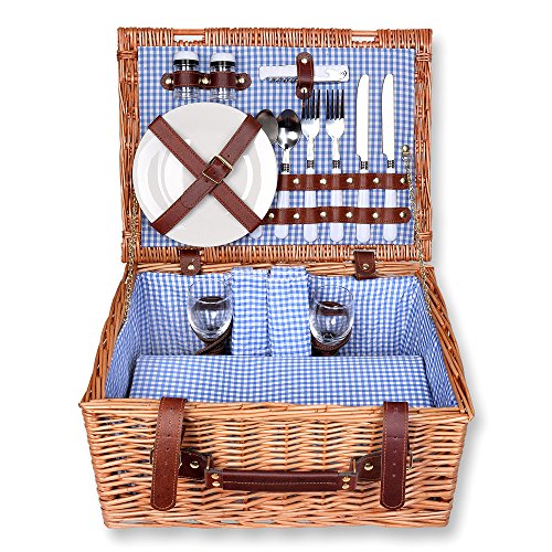 Die beste picknickkorb schramm 40x30x20cm rechteckig aus weidenholz Bestsleller kaufen