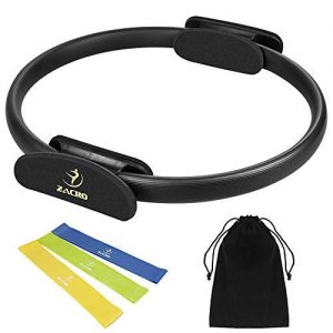 Pilates-Ring Zacro Pilates Ring Pilates Circle 38cm Widerstandsring Loop mit 3 Yoga-Spannband