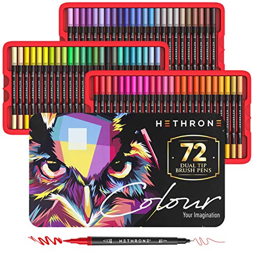 Die beste pinselstifte hethrone dual tip brush pen set 72 malstifte filzstift Bestsleller kaufen