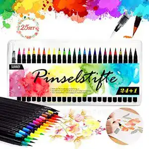 Pinselstifte SUNNEY Set, 24 Aquarell + 1 Wassertankpinsel