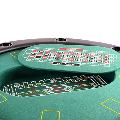 Pokertisch Nexos Profi Casino klappbar Rund Ø 120 cm; 4 in 1