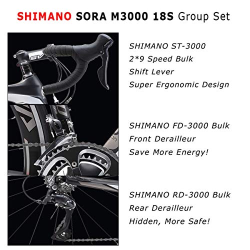 Rennrad SAVADECK Warwind3.0 Carbon 700C Kohlefaser Rahmen Fahrrad mit Shimano
