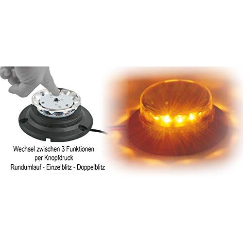 Rundumleuchte AdLuminis LED orange, Micro mit flexiblem Fuß