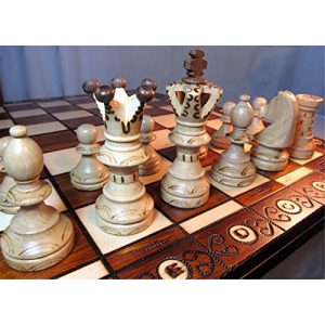 Schachbrett Chessebook Schachspiel aus Holz 52 x 52 cm