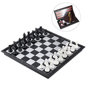 Schachbrett iBaseToy 3 in 1 Schachspiel Magnetisch Dame Spiel
