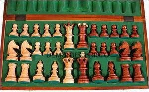 Schachbrett Unbekannt Schach-Set aus Holz, in Kassette, 54 cm