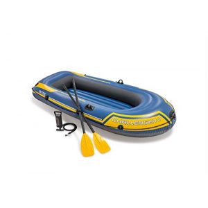 Schlauchboot Intex Challenger 2 Set 3-teilig – Blau / Gelb