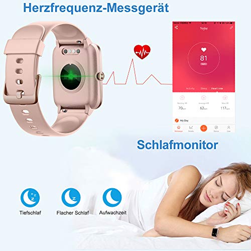 Schrittzähler Willful Smartwatch,1.3 Zoll Touch-Farbdisplay