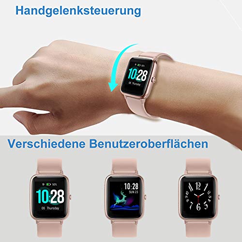 Schrittzähler Willful Smartwatch,1.3 Zoll Touch-Farbdisplay
