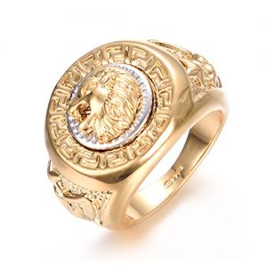 Siegelring Yoursfs Ring Mann Ring t56 18 k vergoldet Gold und weiß