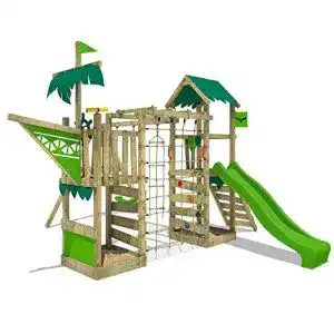 Spielturm Fatmoose Klettergerüst WaterWorld mit Schaukel
