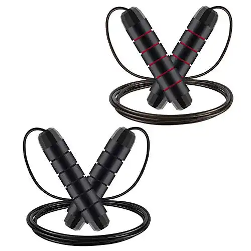 Springseil Fitness Leenou 2 Stück Springseil, Speed Rope