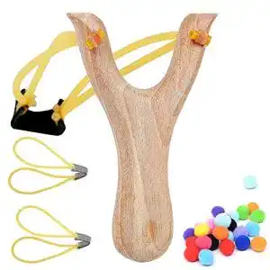 Steinschleuder BESTZY Zwille Schleuder aus Holz Mit 101g Munition