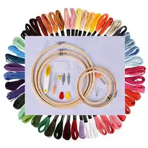 Stickgarn BASEIN Stickerei Starter Kit, Stickerei Set, Kreuzstich Tool Kit