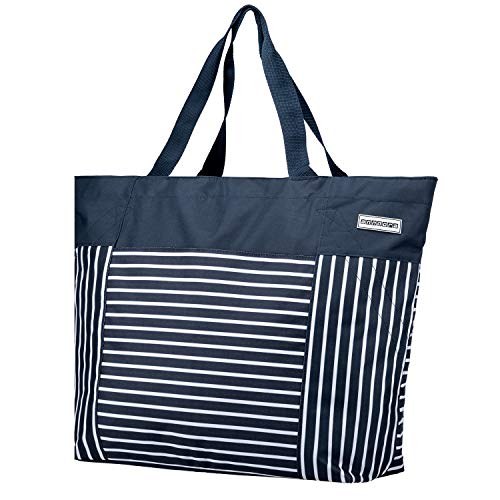 Die beste strandtasche anndora xxl shopper navy blau weiss 40 liter Bestsleller kaufen