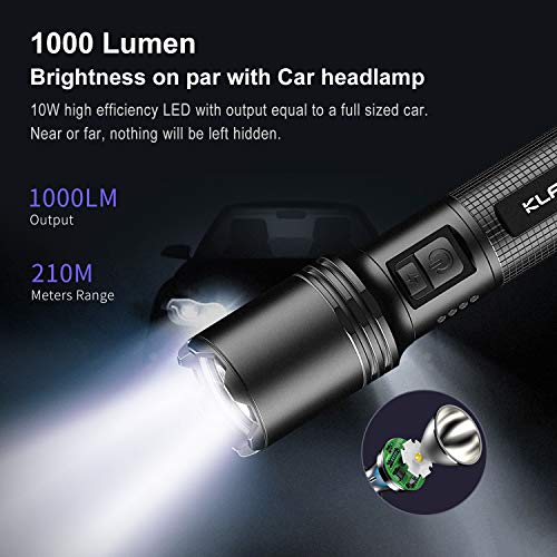 Taschenlampe 1000 Lumen klarus EP10 V2 1000 Lumen USB C