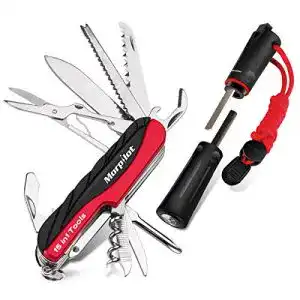 Taschenmesser morpilot Schweizer Messer| Feuerstahl, 15 in 1